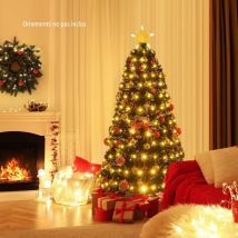 Design In - Sapin 150 cm Lumineux 170 led 8 Modes Éclairage 170 Branches pvc Fibres Optiques CW90088
