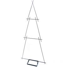 Spetebo - Sapin décoratif line art - 118 cm - Support décoratif arbre en noir (petit / 118cm)