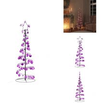 Vidaxl - Sapin de Noël à led avec boules 100 led blanc chaud 150 cm - Sapin De Noël led - Sapins De Noël led - Décoration De Noël - Lumière led
