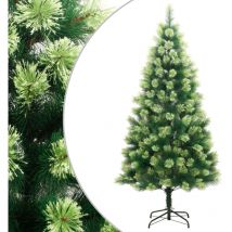 Sapin de Noël artificiel à charnières avec support 210 cm Vidaxl