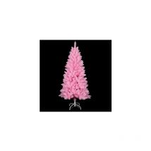 Sapin de Noël artificiel amovible 'Kelo' effet neige Ø80x150cm coloris rose (non lumineux)