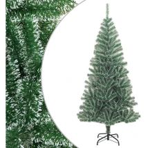 Sapin de Noël artificiel avec neige floquée vert 210 cm Vidaxl