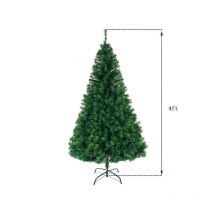 Bluedeer - Sapin de Noël artificiel de 4 pieds, sapin de Noël non éclairé avec 230 branches et support en métal robuste pour bureau, maison, magasin,