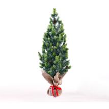 Ecoxmas - Sapin de Noël artificiel de table 50cm pommes de pin et neige Stoeren