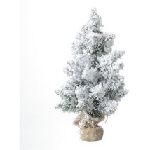 Sapin de Noël artificiel Vert floqué Blanc h 50 cm - Feeric Christmas