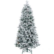 Sapin de Noël artificiel jordy blanc enneigé 180 cm