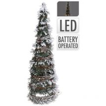 Sapin De Noel En Rotin Avec 30 Leds - 60cm