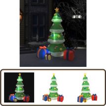 Sapin de Noël gonflable avec led Int/Ext 240 cm - Sapin De Noel Gonflable - Sapins Gonflables - Decoration Noel - Lumieres Led - Decor Interieur