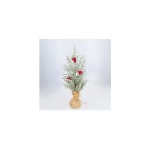 Sapin de Noël 'Silat' Ø20x40cm coloris vert et marron (non lumineux)