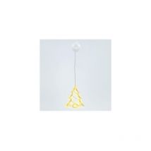 Sapin de Noël suspendu led dip pour décoration intérieure 3xLR03/AAA (0,23W 3000K) IP20 16x20cm avec ventouse