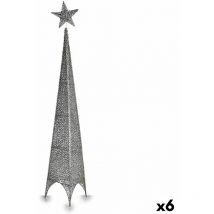 Krist+ - Tree Christ+Christmas Tower Star Silver Metal Plastic 28 x 127 x 28 cm (6 pièces)