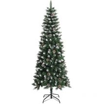 Sapin de Noël artificiel avec support Vert 210 cm pvc Vidaxl