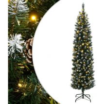 Sapin de Noël artificiel mince 300 LED 240 cm vidaXL