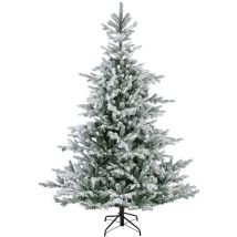 Amicasa - Sapin De Noël Grandis Enneigé H210 X Ø150 Cm