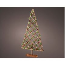 Arbre décoratif microled en bois, 40 leds, 40x7x80cm, blanc chaud. Lumineo