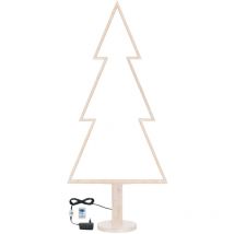 Lotti Importex - Sapin H170cm smart rgbww dlw Lumières de Noël en Bois Blanchi