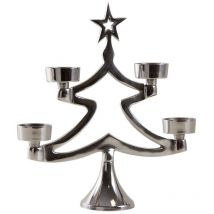 Sapin porte bougie en aluminium 30cm