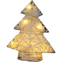 Sapins lumineux en rafia