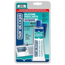 Saratoga Silikon-Universal-Anti-Schimmel-Dichtungsmittel, Weiß, Für Sanitärartikel, Blisterpackung, 60 Mg