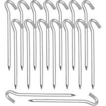 Piquet de terre – 20 pièces – Alliage d'aluminium – Longueur 180 mm – Fixation pour tente et auvent – BLUE DREAM