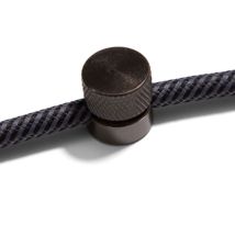 Creative-cables Support Mural Sarè - (noir Nacré, Ø 16 Mm, H 15 Mm, 2 Pièces, Pour Câbles Ø 5-8 Mm) - Fabriqué En Aluminium - Vis Et Chevilles 
