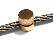 Creative-cables Support Mural Sarè - (laiton, Ø 16 Mm, H 15 Mm, 2 Pièces, Pour Câbles Ø 5-8 Mm) - Aluminium - Avec Vis Et Cheville