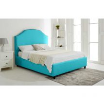 Sareen Teal Plush Velvet Super King Bed Frame