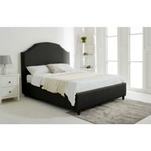 Sareen Black Plush Velvet Super King Bed Frame