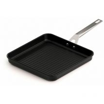 Grill Plancha 28X28Cm Rayas Con Mango Induccion Aluminio/Fundido Aire Valira