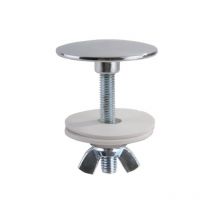 Tappo copriforo cromato vite lunga mm 49