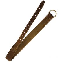 Sassinga in cuoio per sella australiana con anello in ottone - Nero