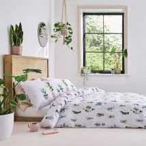 Sassy B Plant Babe Single Duvet Cover Bedding Bed Set Green Reversible