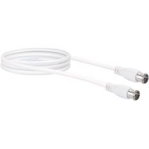 Schwaiger sat Anschlusskabel KVCQ15 532 (75dB) f Quick weiß, 1,5m, 1x f Stecker / 1x f Stecker Antennen & Koaxkabel