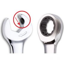 Sata - Llave combinada de doble carraca, 24 mm, 310 mm, ST43618 (doble llave)