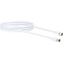 Schwaiger SAT Antennen Adapter Kabel KVCK161 532 (75dB) F IEC weiß, 3,0m, 1x F Stecker / 1x IEC Stec Antennen &