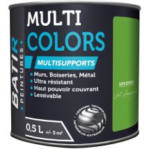 Satin-glänzende Mehrzweck-baumalerfarbe 0,5 L Grün Amazonas