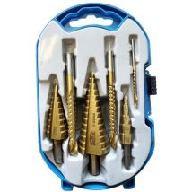 Wiertła stopniowe+frezy 6el. - Satra
