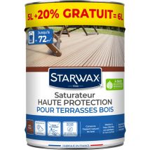 Saturateur application facile pour terrasses et bois extérieurs teck 6L
