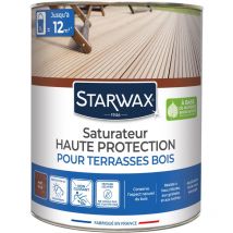 Starwax - Saturateur application facile pour terrasses et bois extérieurs teck 1L