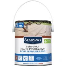 Starwax - Saturateur application facile pour terrasses et bois extérieurs teck 2,5L