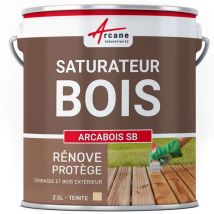 Saturateur Bois pour terrasse, bardage extérieur : arcabois sb - 2.5 l (jusqu'à 12.5 m²) Naturel - Incolore Arcane Industries