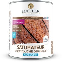 Mauler - Saturateur Bois Monocouche Dépérlant - 5L - Chêne clair - Assure une Protection Contre l'Usure du Bois dû aux Evénements Météorologique