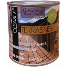 Saturateur pour bois extérieurs origine végétale 2 en 1 terrasses Oleasol 1 litre