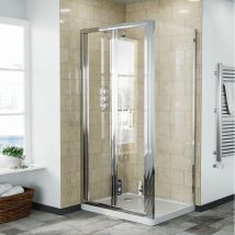 Saturn 800 x 900mm Shower Bi-Folding Door Enclosure, Tray & Waste