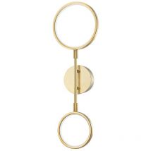 Hudson Valley Lighting - Saturn Applique Murale 2 Lumières Led Laiton, Verre Et Métal