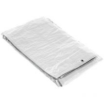 Tela impermeabile bianca con occhielli in metallo 4 x 6 metri (circa)