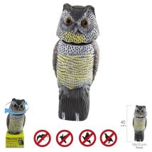 Buho Ahuyentador de Pajaros / Aves Con Cabeza Giratoria 40 cm.
