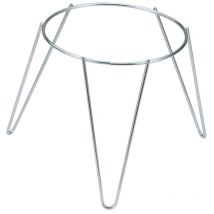 Support de jardinière en acier zingué blanc - ø 18 cm - Finition zinguée - Dimension ø 18 cm