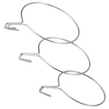 Supporto da giardino in acciaio zincato bianco - ø 16 cm - Finitura in zinco - Dimensioni ø 16 cm