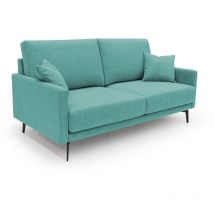 Divani.store - Saturno modernes Sofa aus weichem wasserfestem Stoff T03 180 cm aquamarin